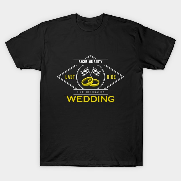 Bachelor party with Wedding ring for Wedding T-Shirt by Markus Schnabel